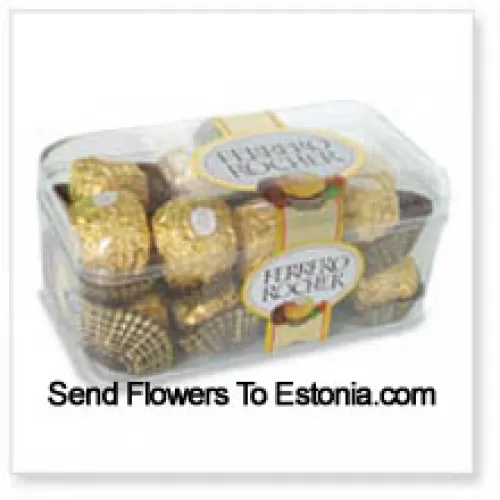 16 piezas de Ferrero Rocher (Este producto debe ir acompañado con las flores)