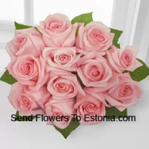 11朵粉红玫瑰花束