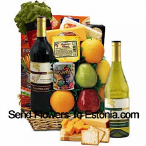 Charming Hamper Containing Wine