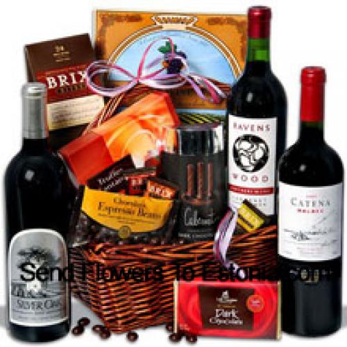 Gift Basket with Exclusive Wine