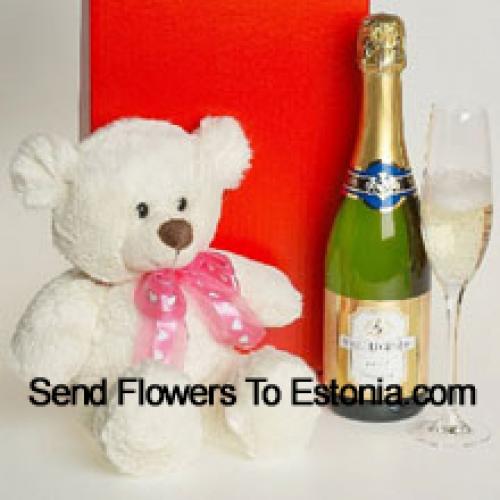 Sparkling Wine And Teddy Bear